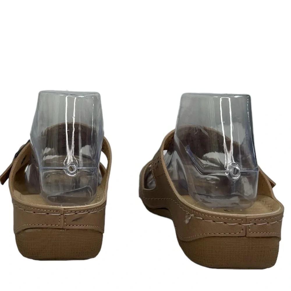 Flexus By Spring Step Pendunia Tan Women 9 Cushioned Sole Slide Comfort Sandals - Picture 5 of 9
